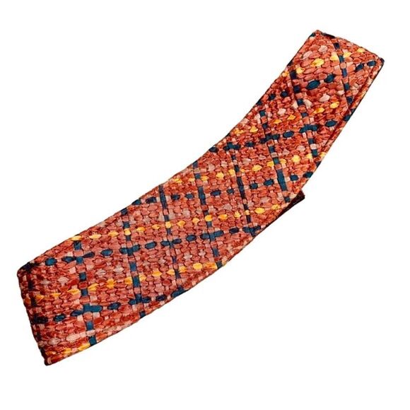 Toni A. Lowenthal Orange and Teal Woven Ribbon Belt Wearable Art - Picture 6 of 10